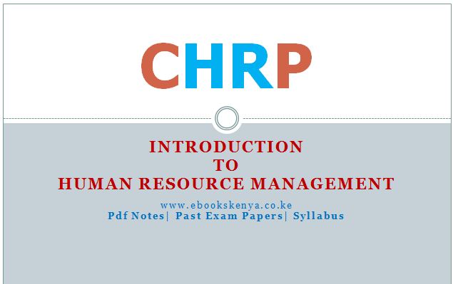 introduction to human resource management pdf